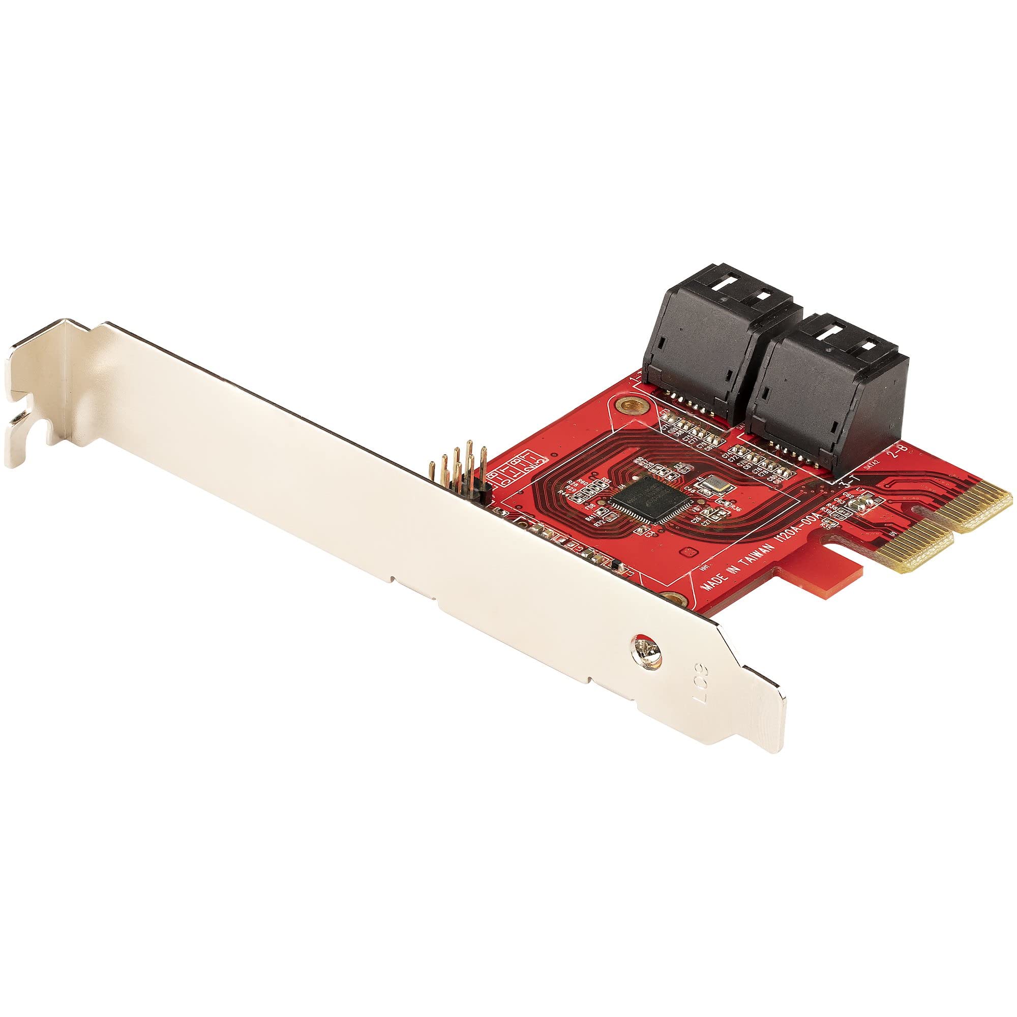 Startech.com Scheda PCIe SATA 4 Porte 6 Gbps, Red