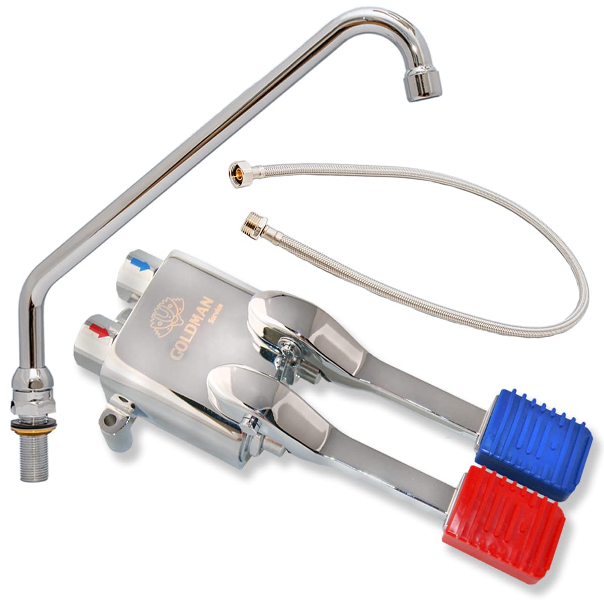 Goldman Service Set Rubinetti a Pedale Doppio Miscelatore