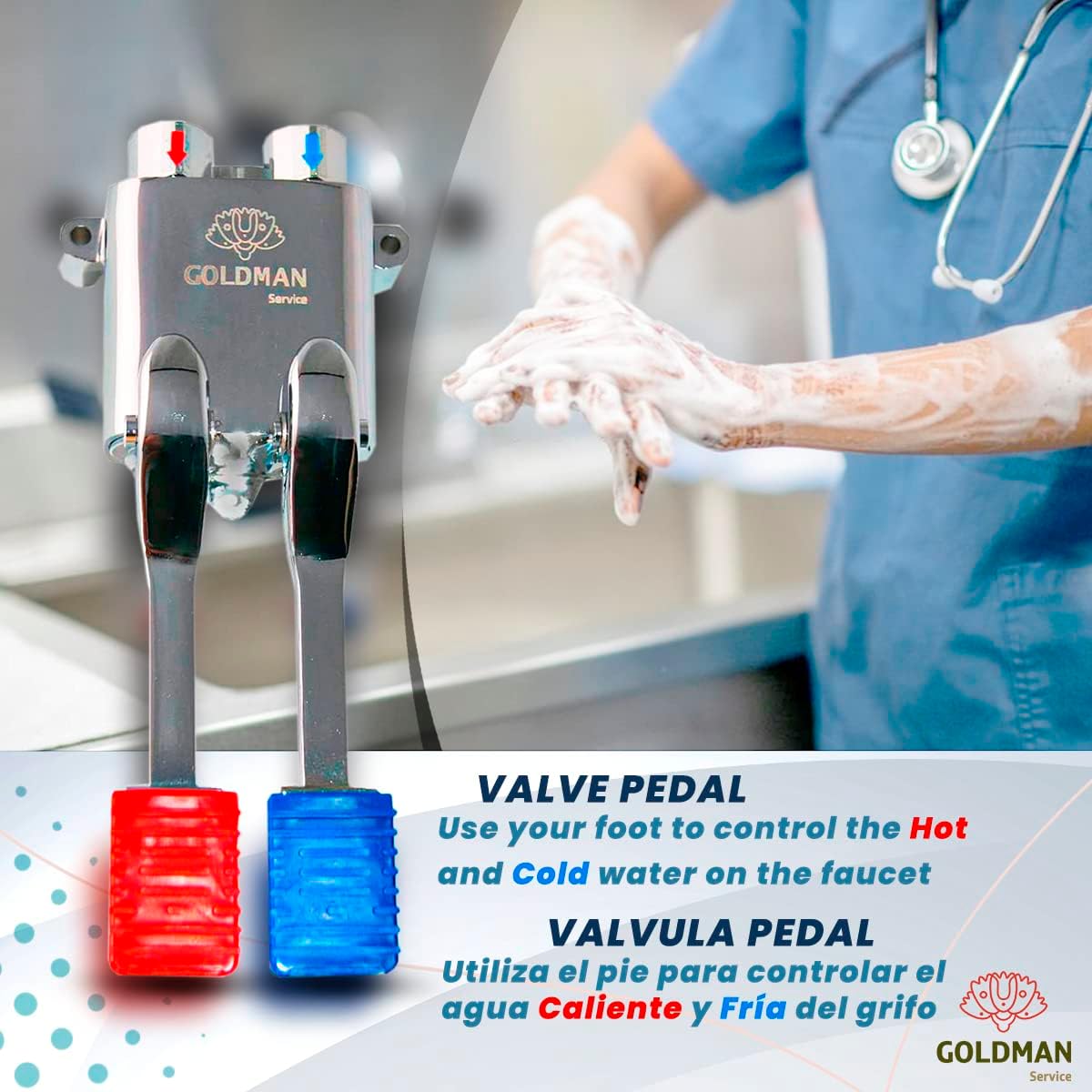 Goldman Service Set Rubinetti a Pedale Doppio Miscelatore - immagine 3