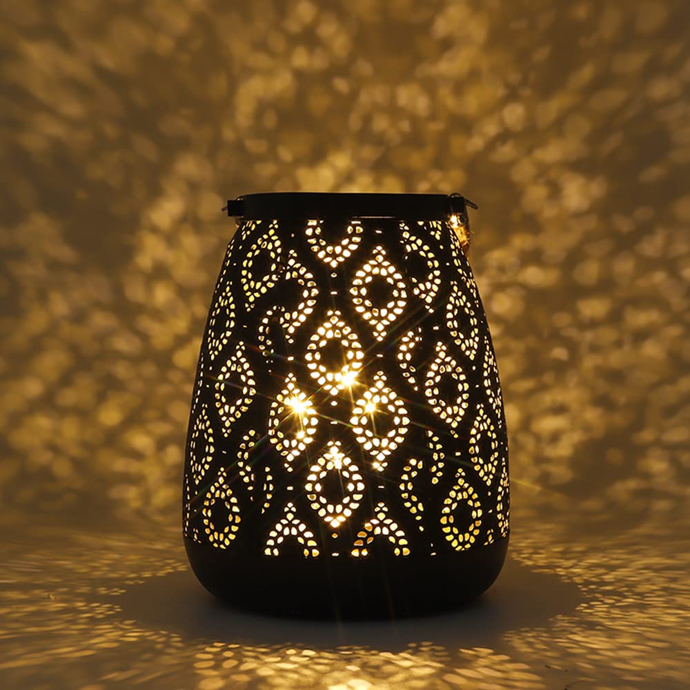 Trirocks Lampada da Tavolo a Batteria 23cm, Nero/Oro