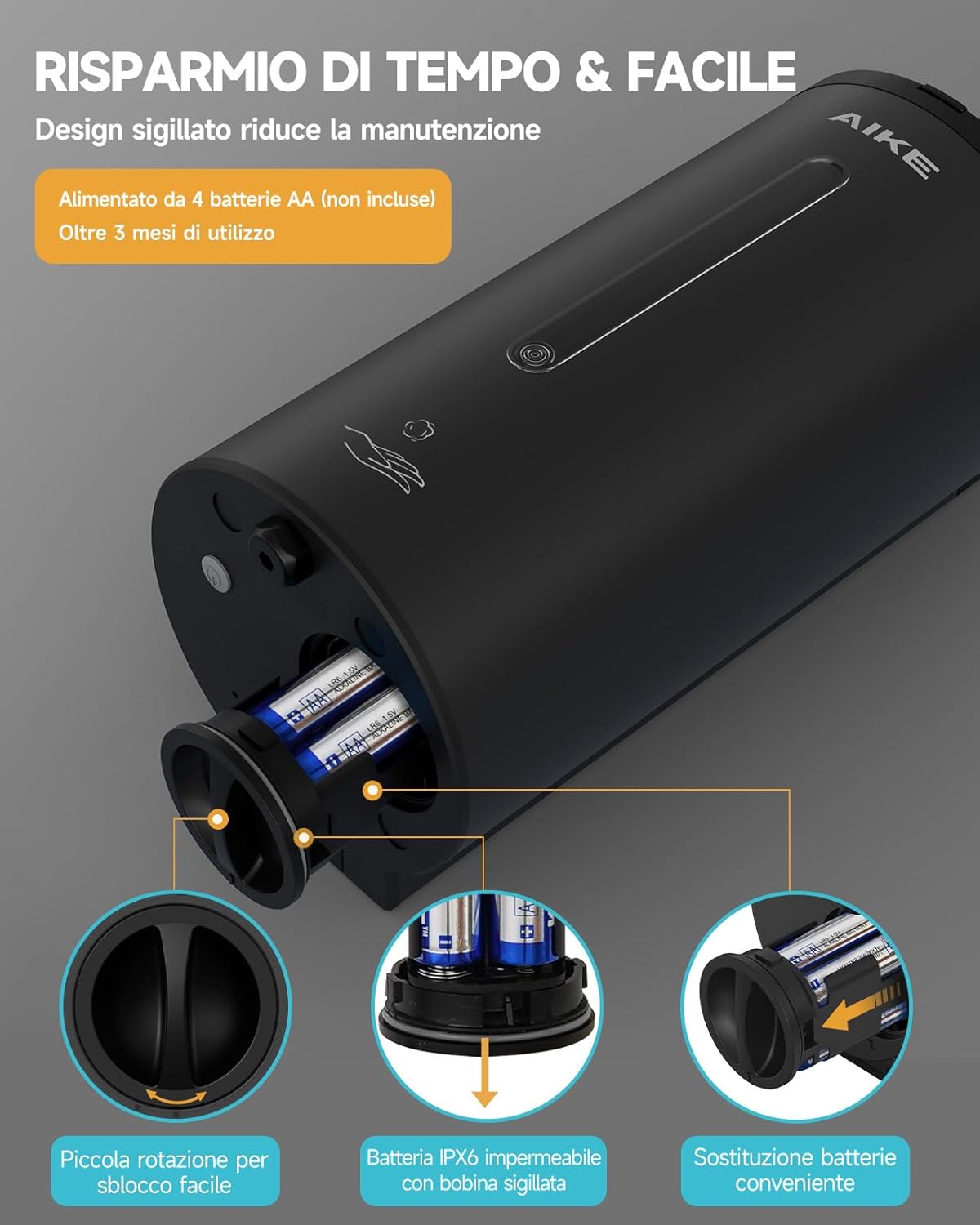 Aike FoamCore Dispenser Sapone Schiuma Automatico 750ML - immagine 4