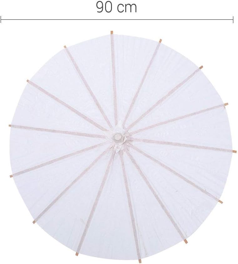 Olilly Set Ombrelli Bianchi in Carta e Bambù - immagine 4