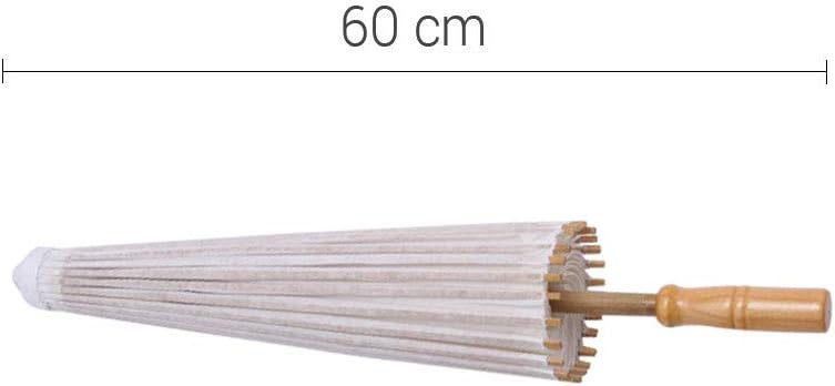 Olilly Set Ombrelli Bianchi in Carta e Bambù - immagine 5