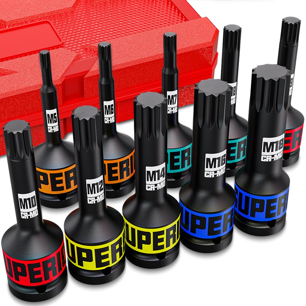 Kirxst Set Chiavi a Bussola XZN a Impulsi 1/2'' (10pcs)