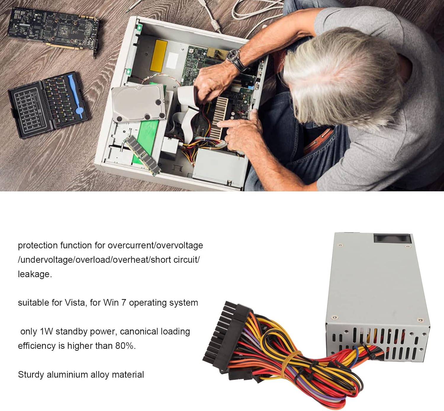 Alimentatore ATX Desktop 1U da 200W - immagine 2