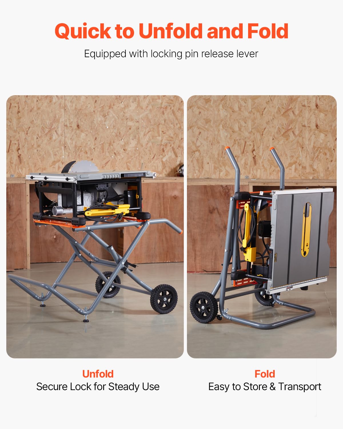 Vevor Supporto per Troncatrice da Tavolo Pieghevole - immagine 4