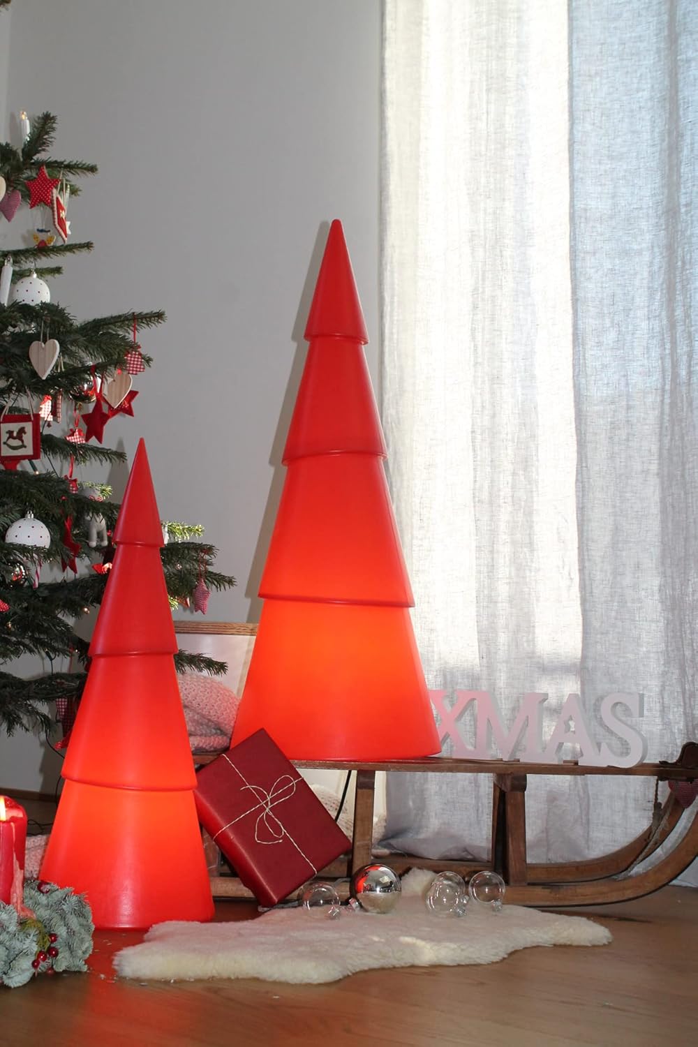 Shining Tree rotondo 100 (rosso) - immagine 4