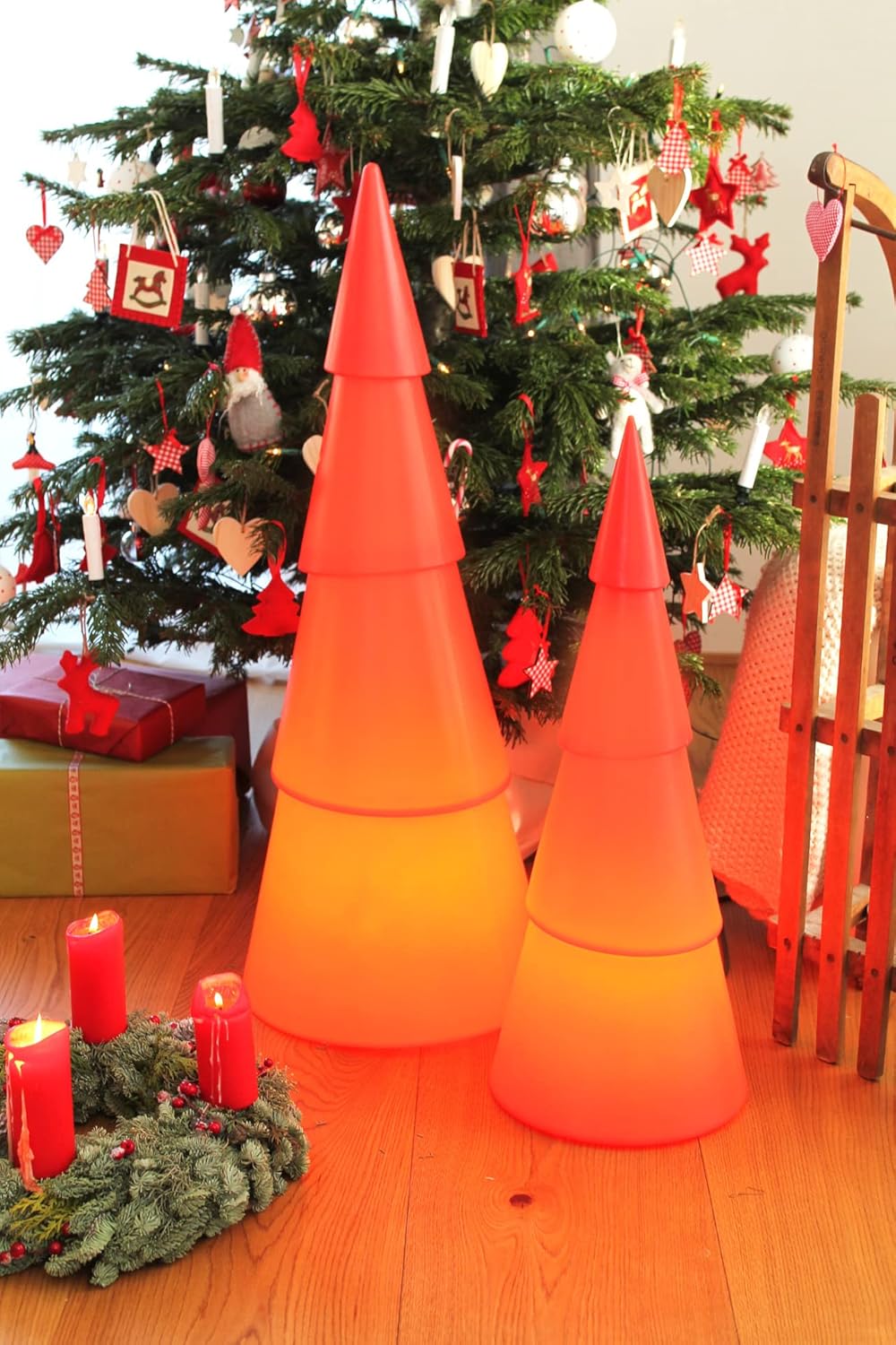 Shining Tree rotondo 100 (rosso) - immagine 6