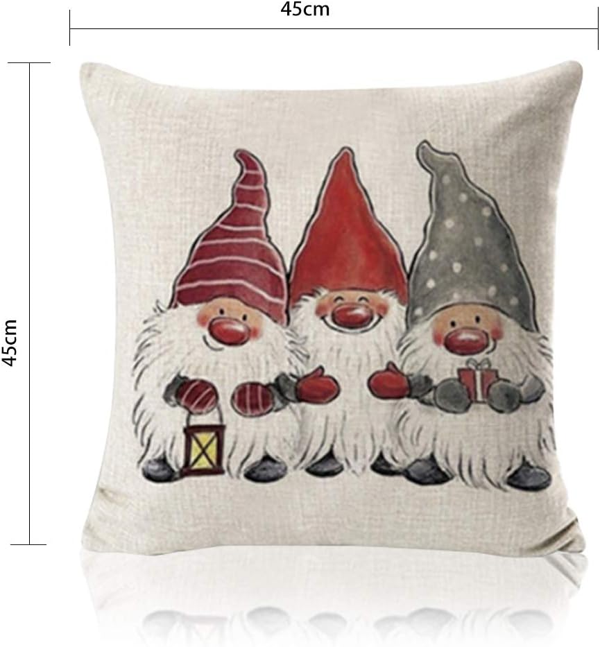 4 Pezzi Federe Natalizie Cuscini 45x45cm - immagine 7