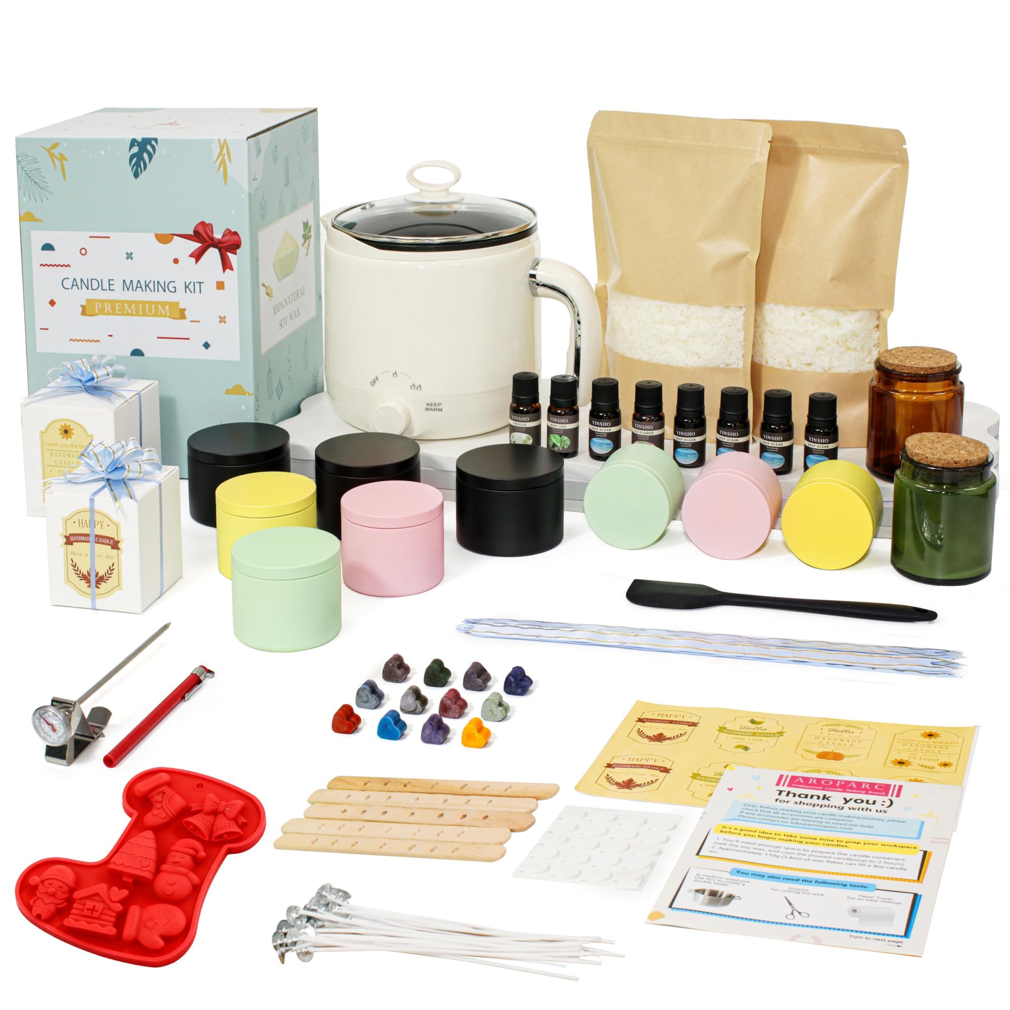 Julwhisper Set Candele Fai da Te per Adulti 1500g