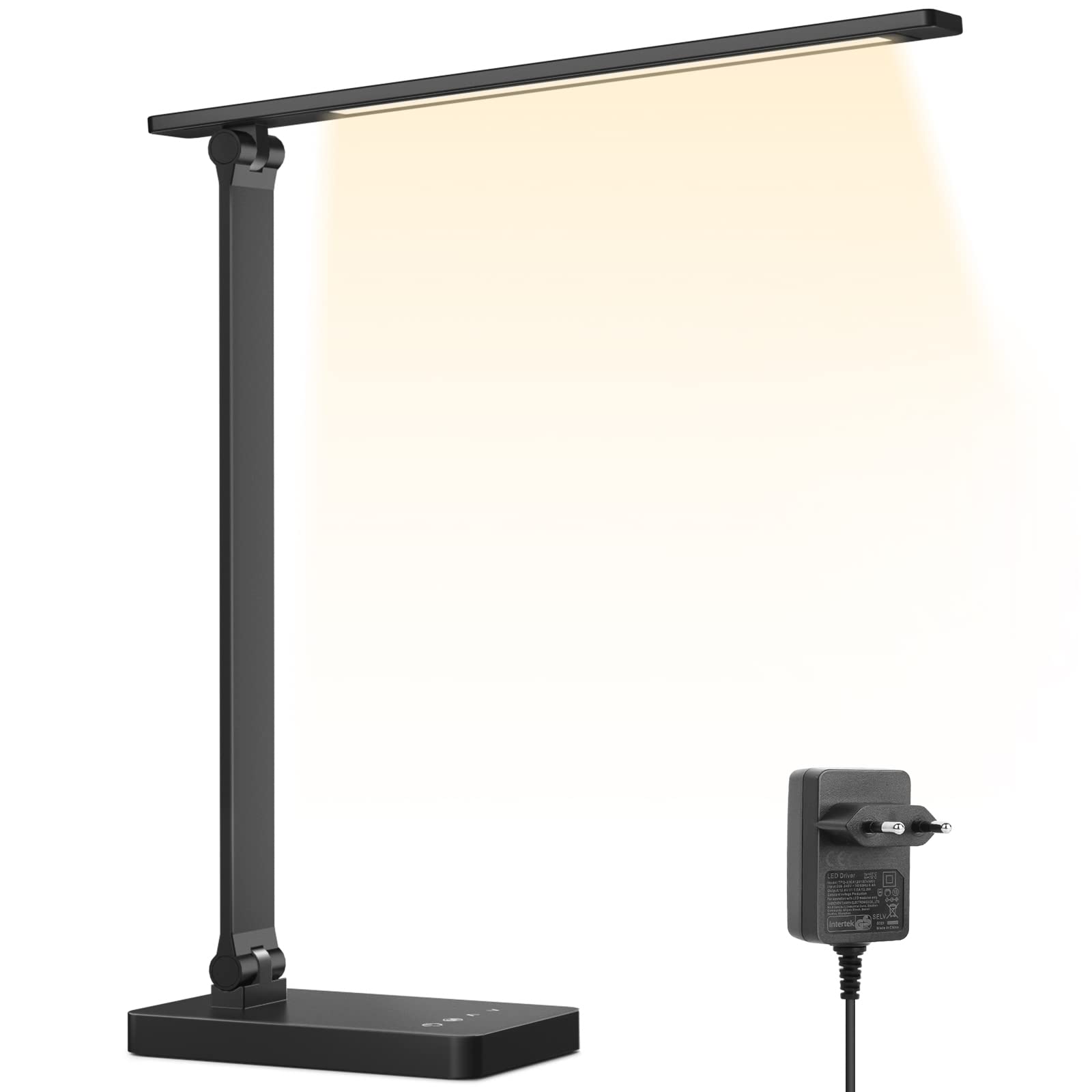 Lepro Lampada da Scrivania con Filo 750LM, Nera