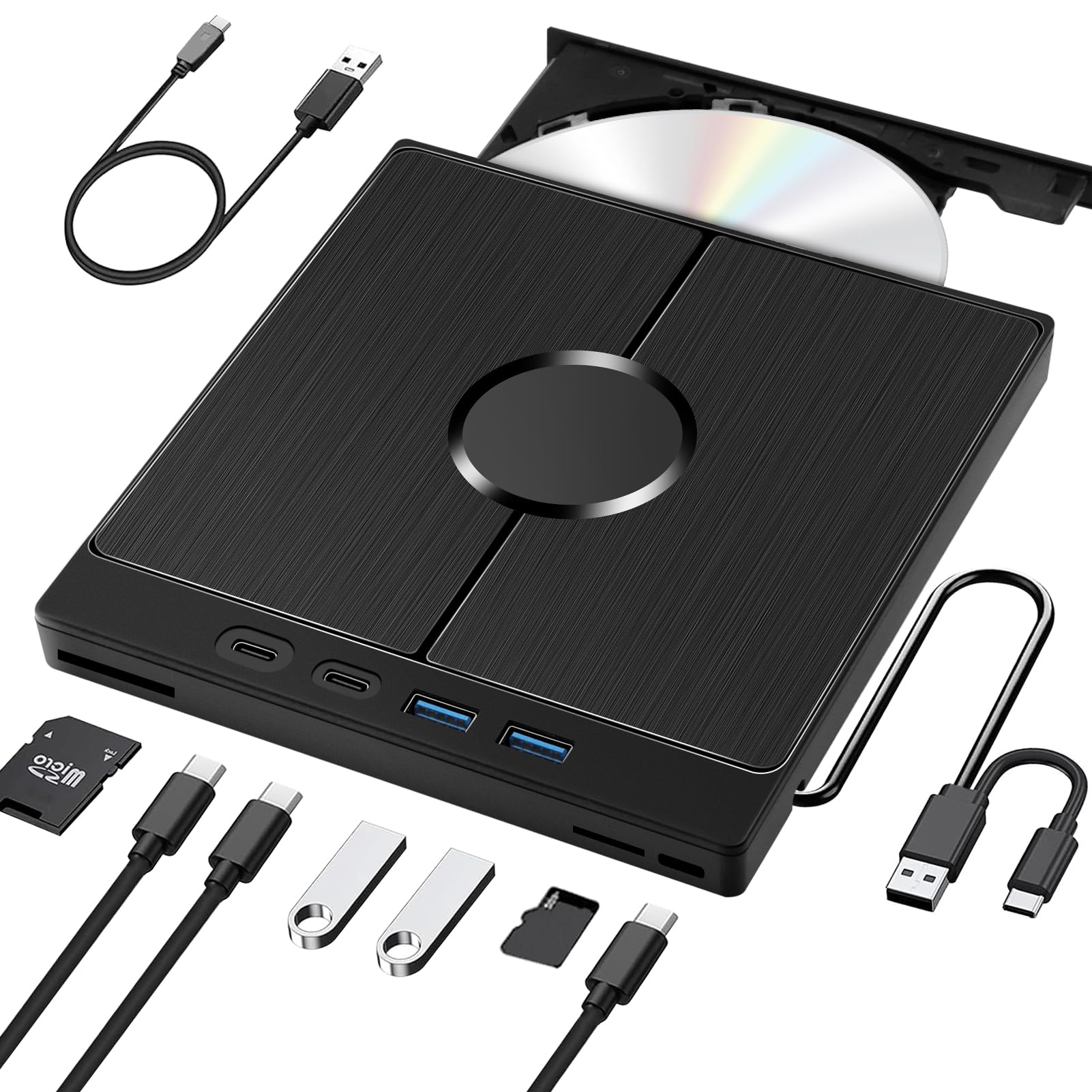 Masterizzatore DVD Esterno con SD/TF per PC Portatile