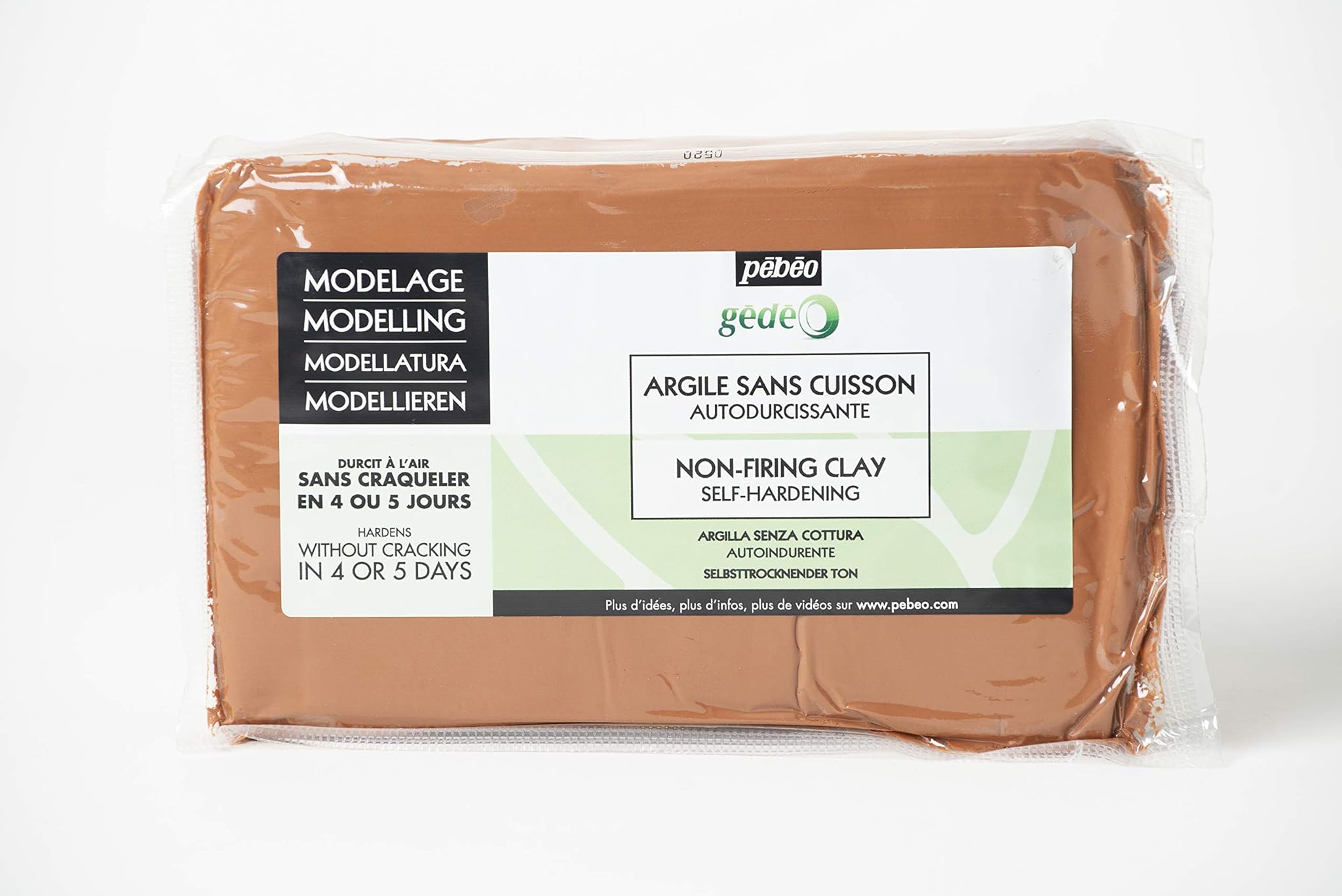 Pébéo - Argilla Senza Cottura Rossa Gédéo 1,5 kg