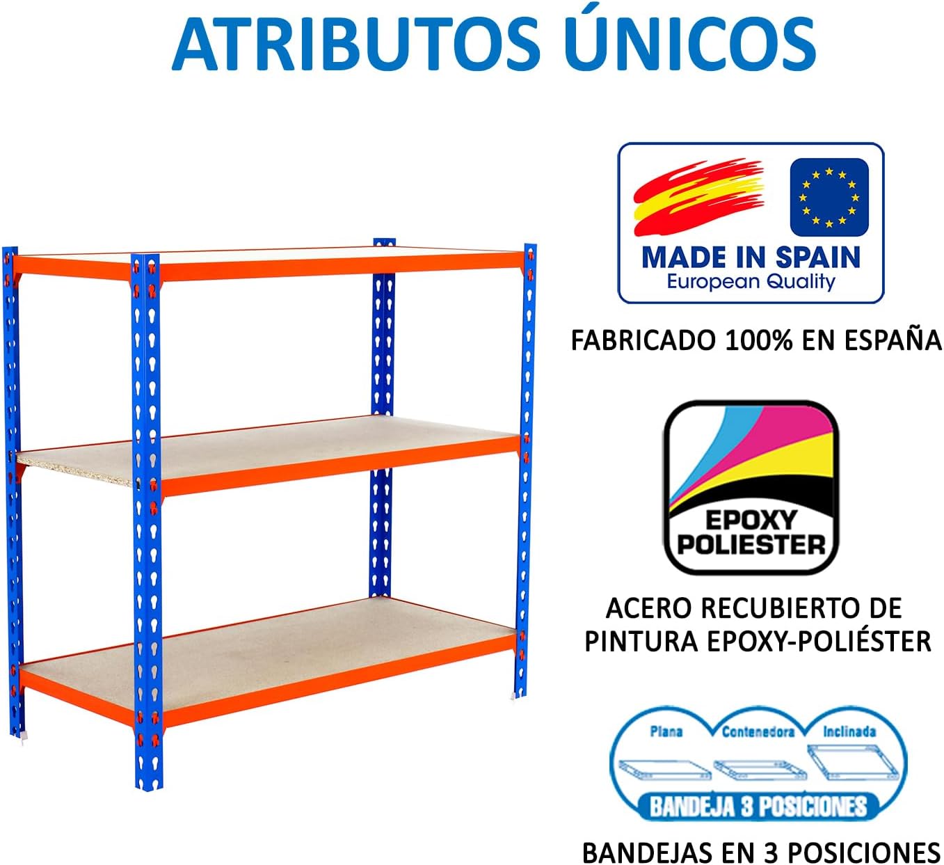 Simon Rack Scaffale Metallo Garage 3 Ripiani 150kg - immagine 6