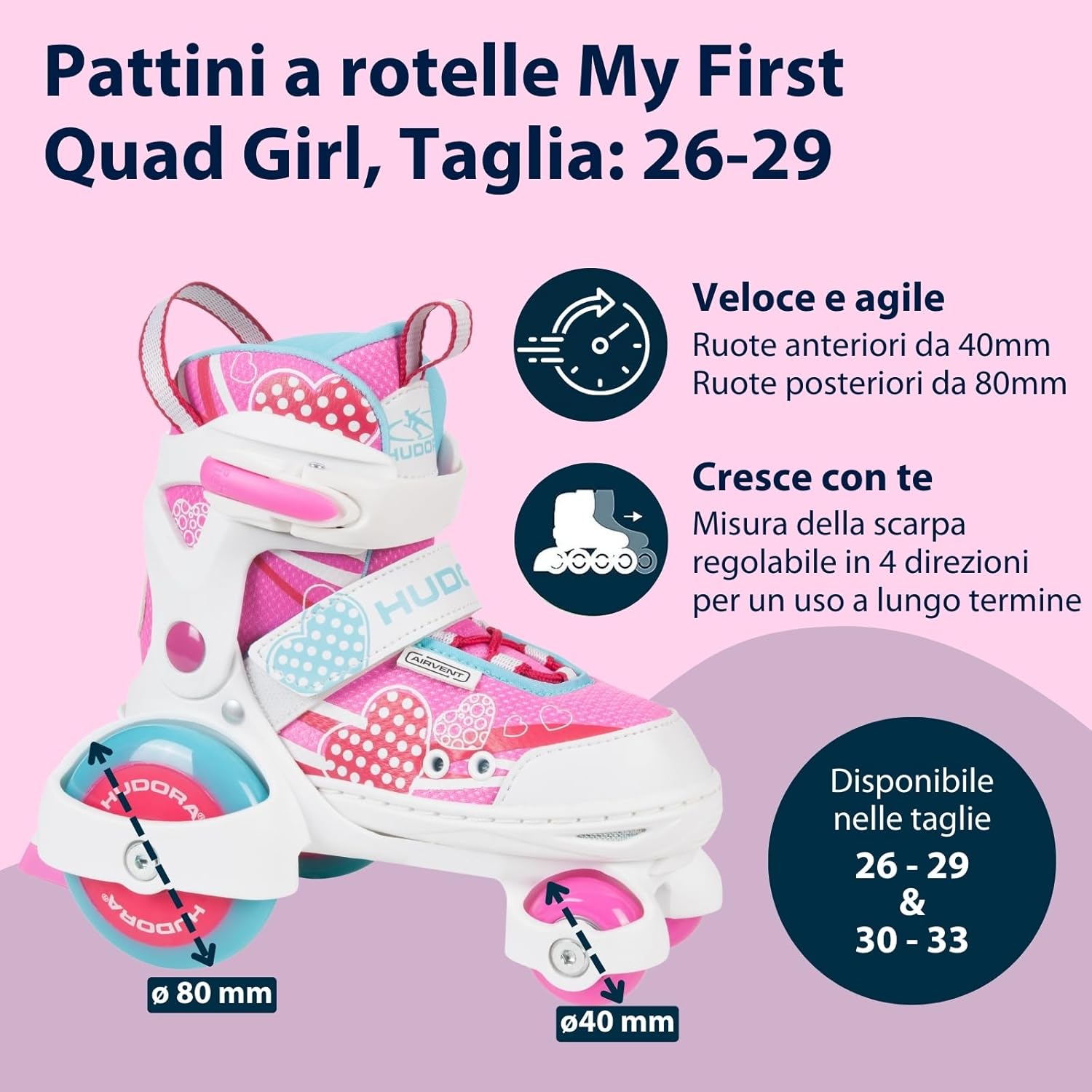 Hudora Pattini a rotelle My First Quad per bambini - immagine 2