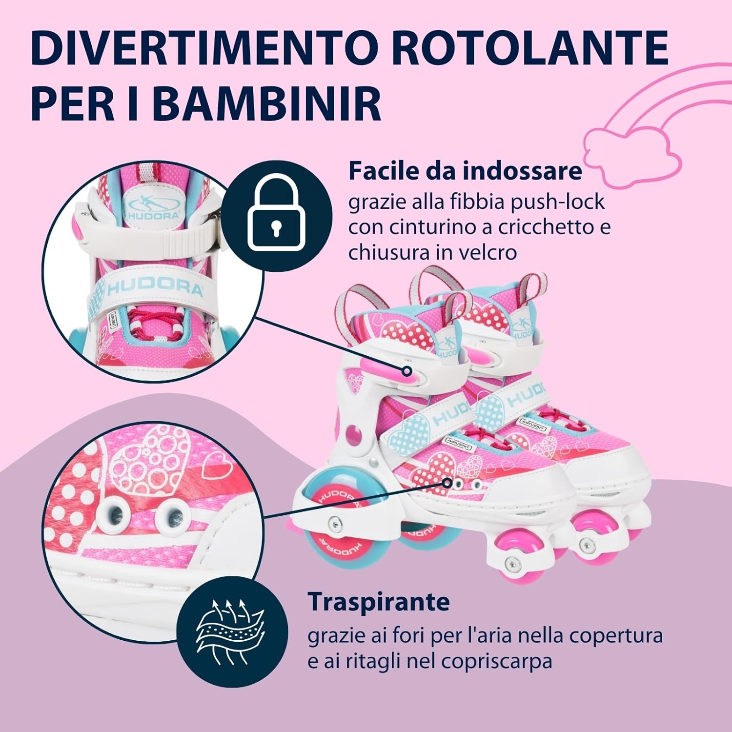 Hudora Pattini a rotelle My First Quad per bambini - immagine 4