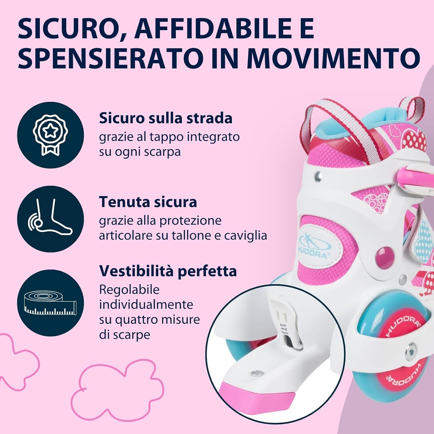 Hudora Pattini a rotelle My First Quad per bambini - immagine 5