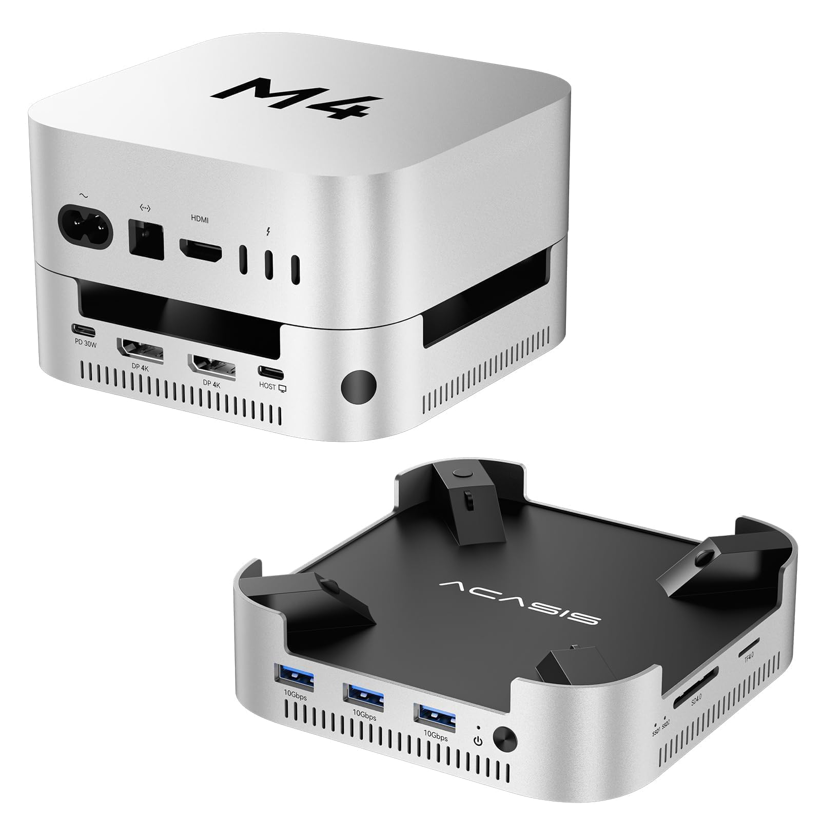 Acasis Mac mini M4 Dock & Stand con Doppio Bay NVMe SSD