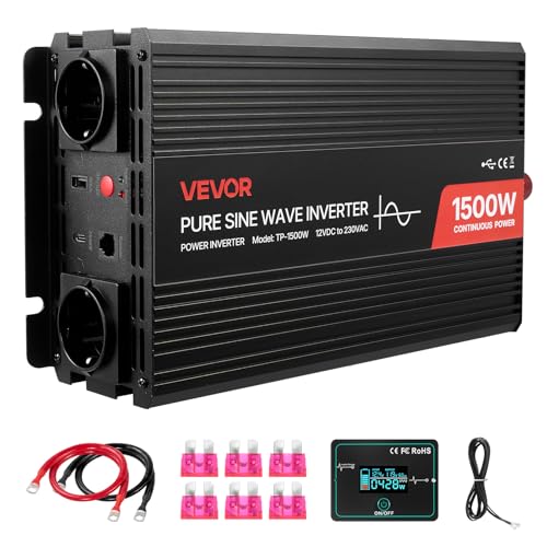 Vevor Inverter di Corrente 1500W Onda Sinusoidale Pura