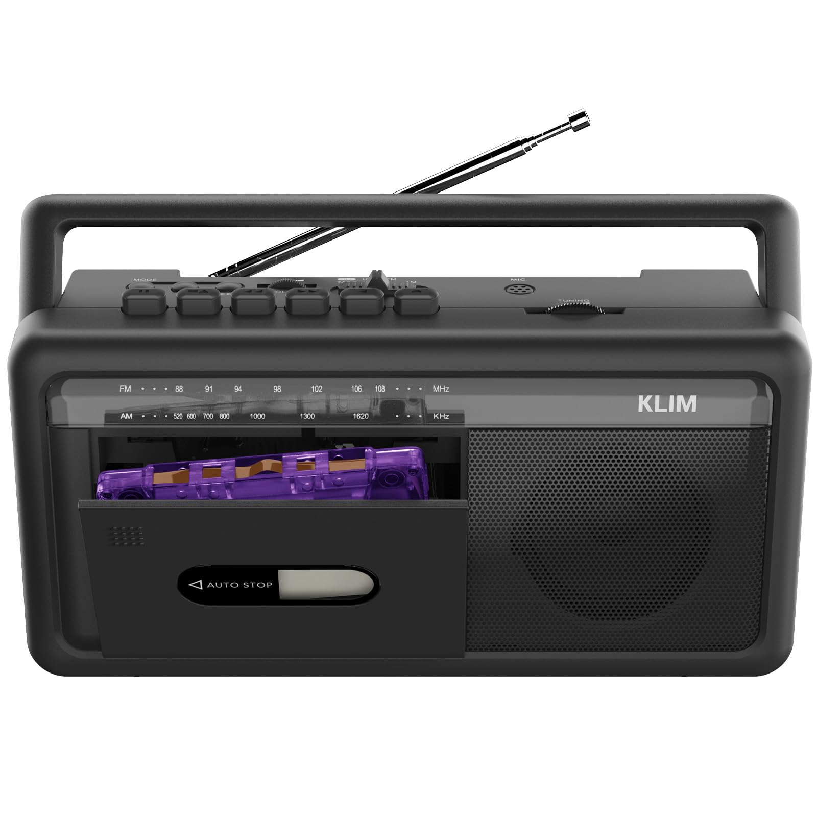 Klim Lettore Cassette Audio Boombox con Radio AM/FM