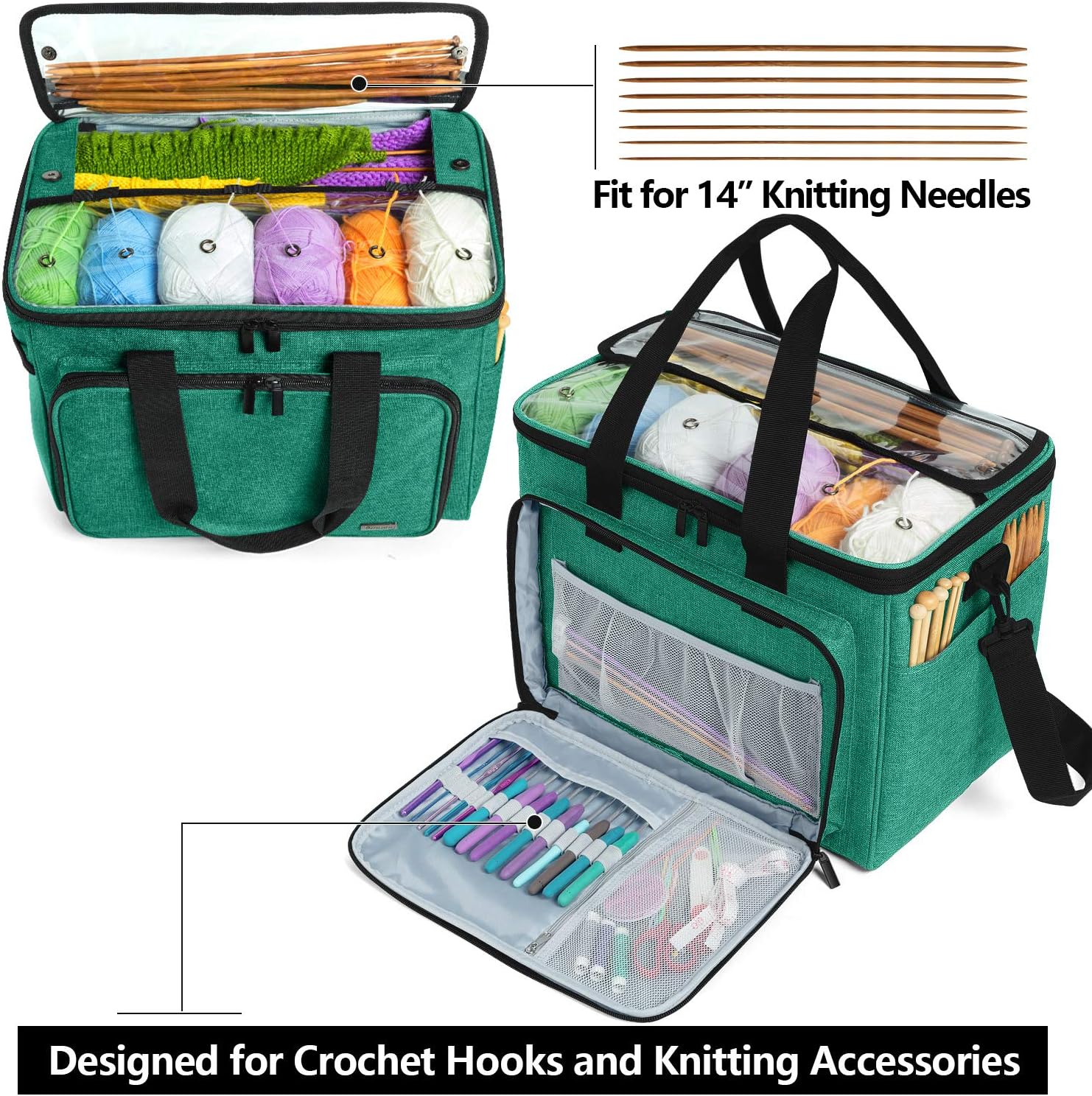 Teamoy Custodia per Filati, Grande, Verde - immagine 5