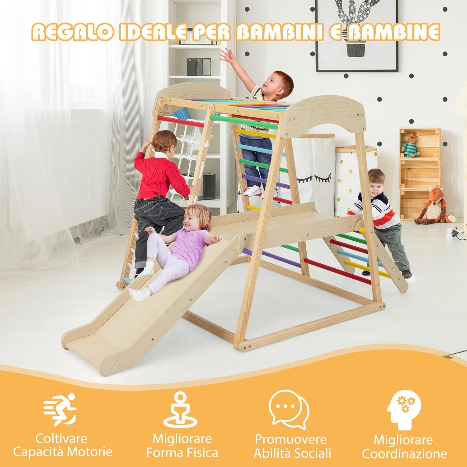 Costway 6 in 1 Set Arrampicata per Bambini - immagine 6