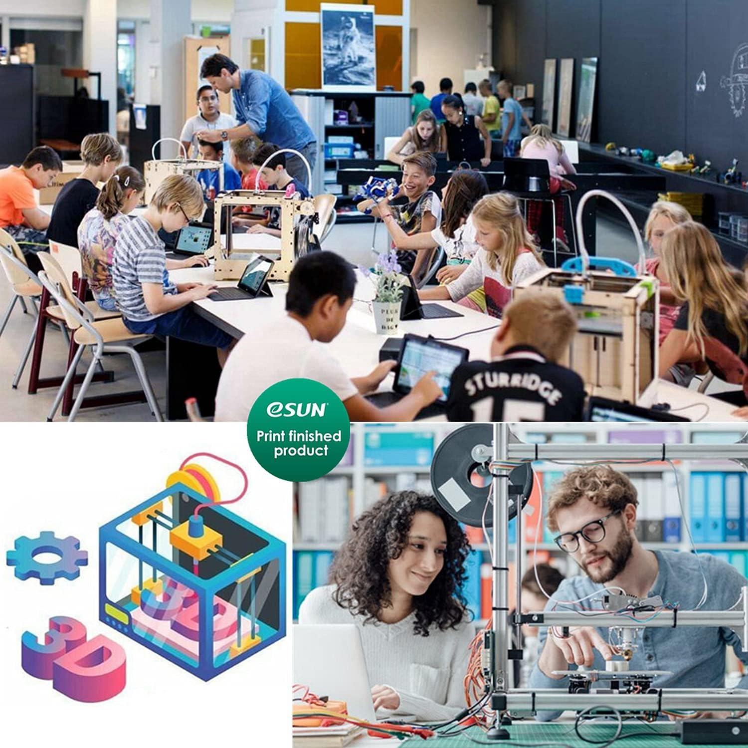 Esun Filamento PETG 1.75mm Nero Solido 1kg - immagine 8