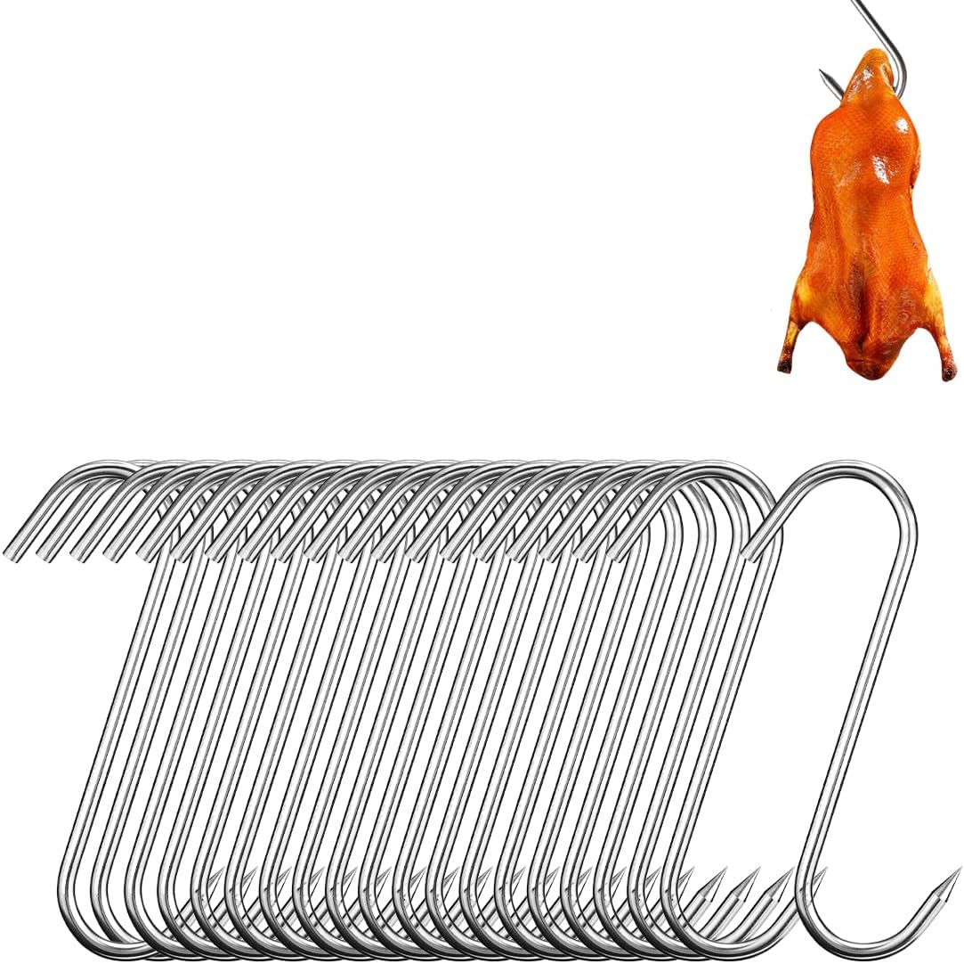 Ganci a S per Carne in Acciaio Inox - 20 pezzi - immagine 1