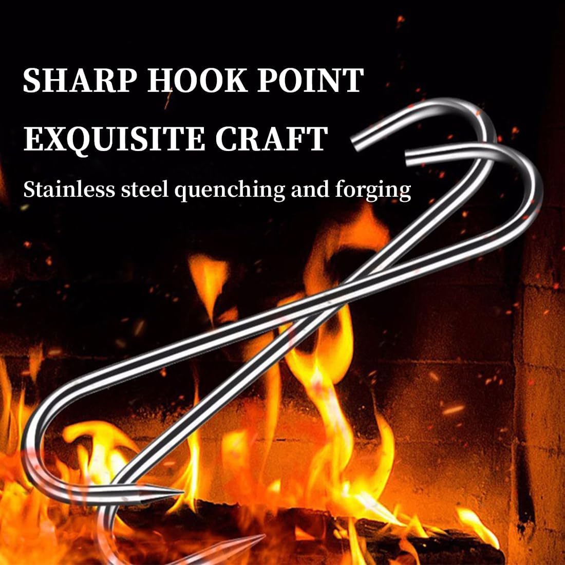 Ganci a S per Carne in Acciaio Inox - 20 pezzi - immagine 4