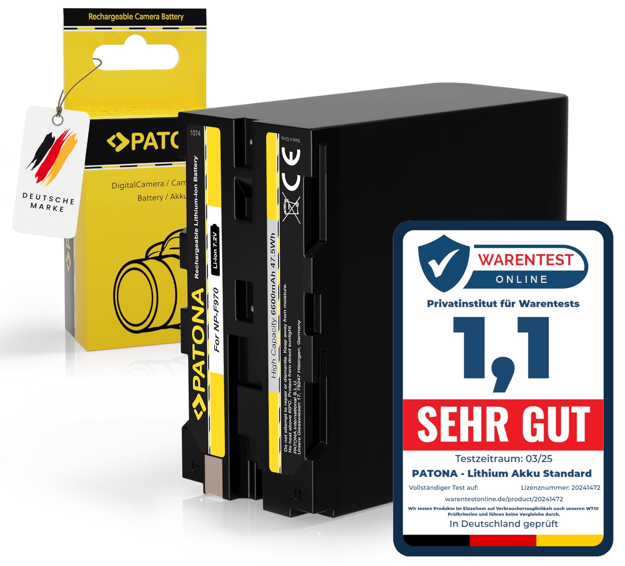 Patona NP-F970 Batteria 6600mAh per Sony