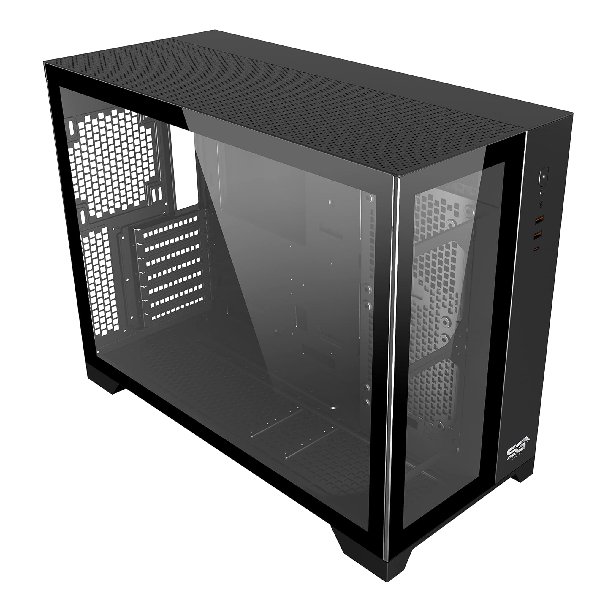 Saharagaming Case Gaming con Pannello in Metallo Temperato