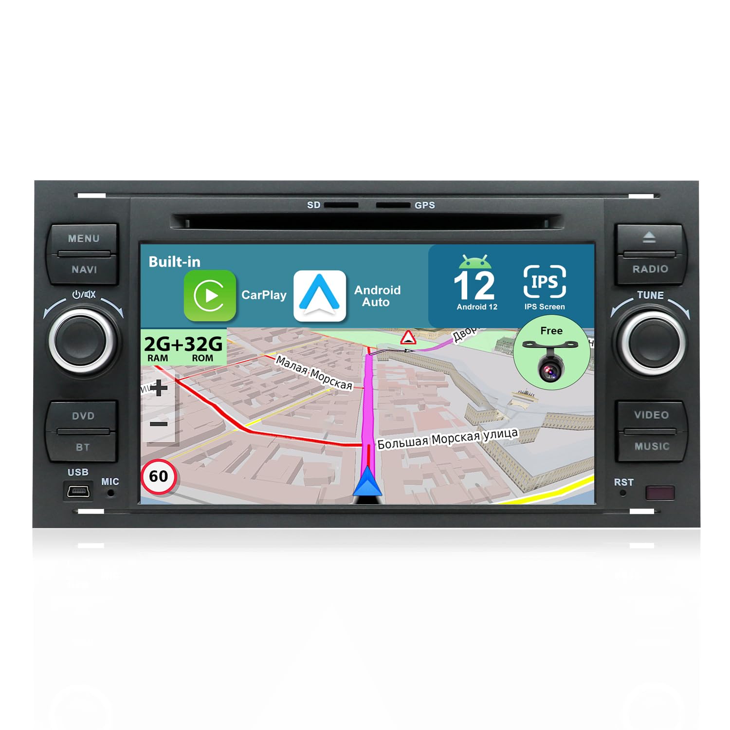 JOYX Autoradio Android 10 Doppio DIN per Ford