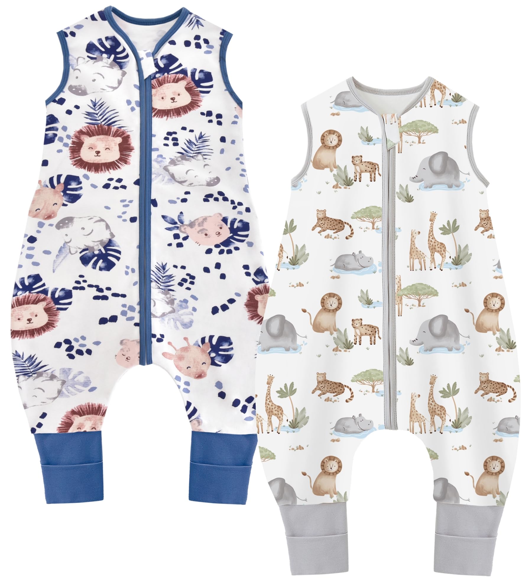 Chilsuessy Sacco nanna invernale per bambini, in cotone biologico, caldo, con gambe, per ragazzi e ragazze