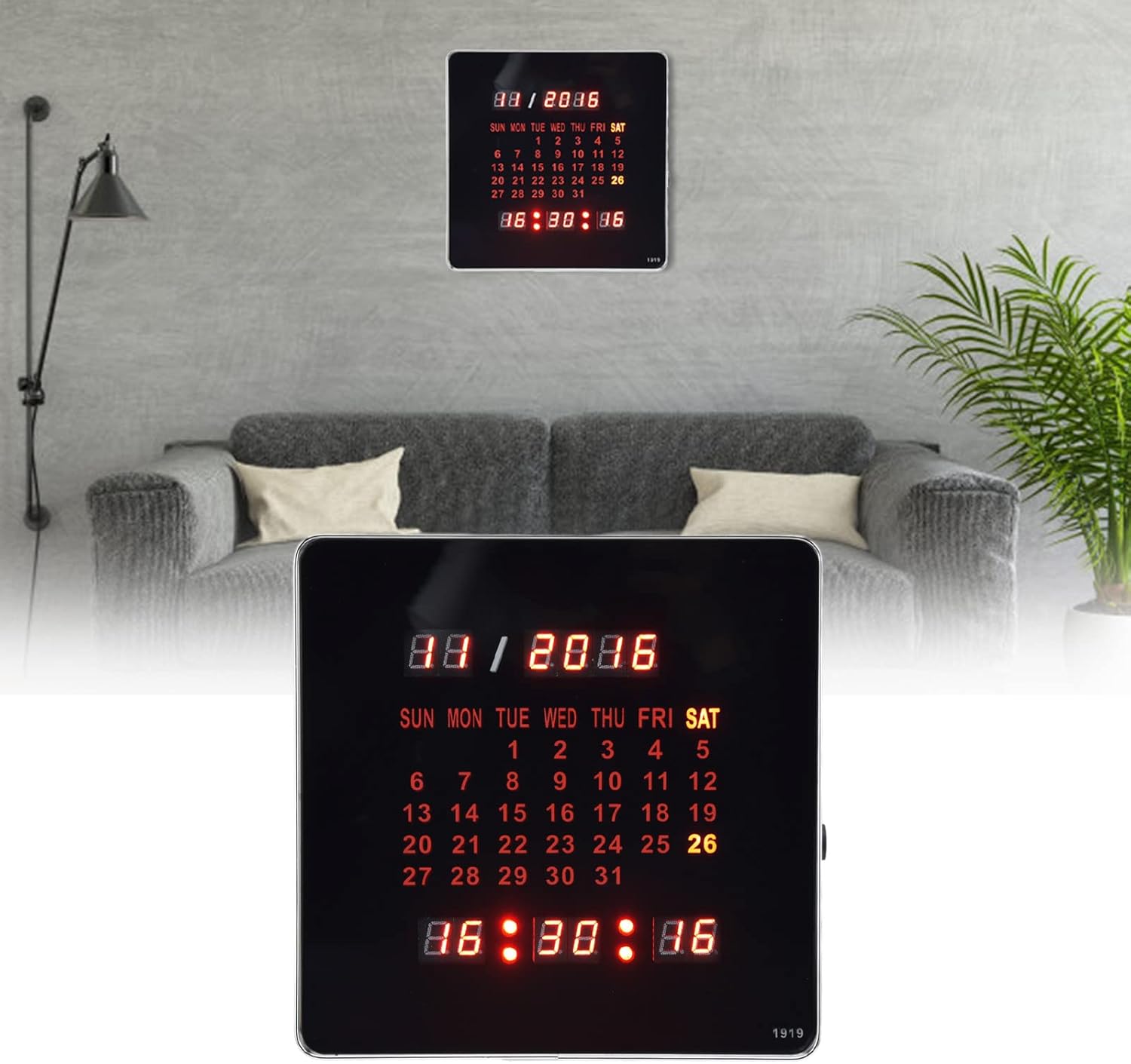 Orologio da Parete Digitale a LED con Calendario - immagine 5