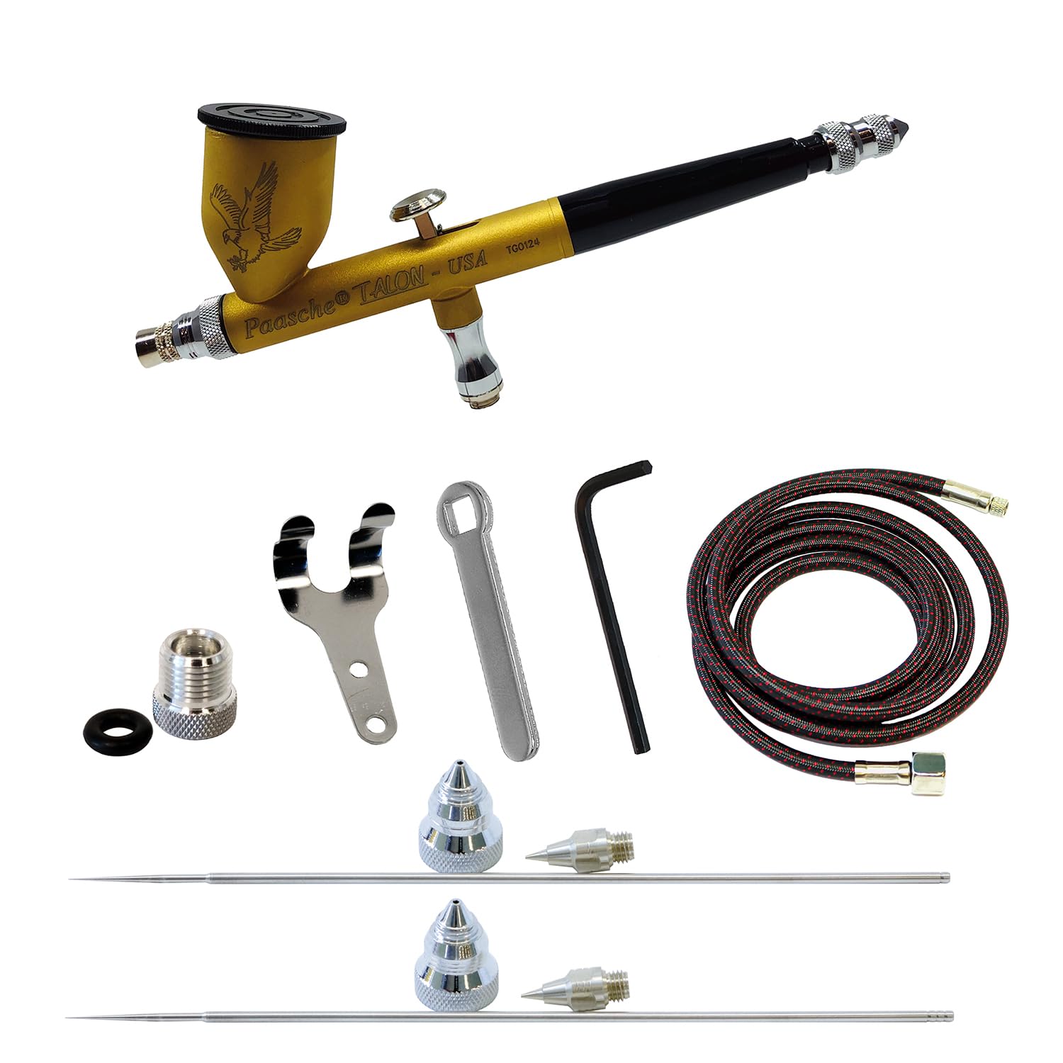 Paasche Aerografo Cerakote Rivestito Aerografo, Oro