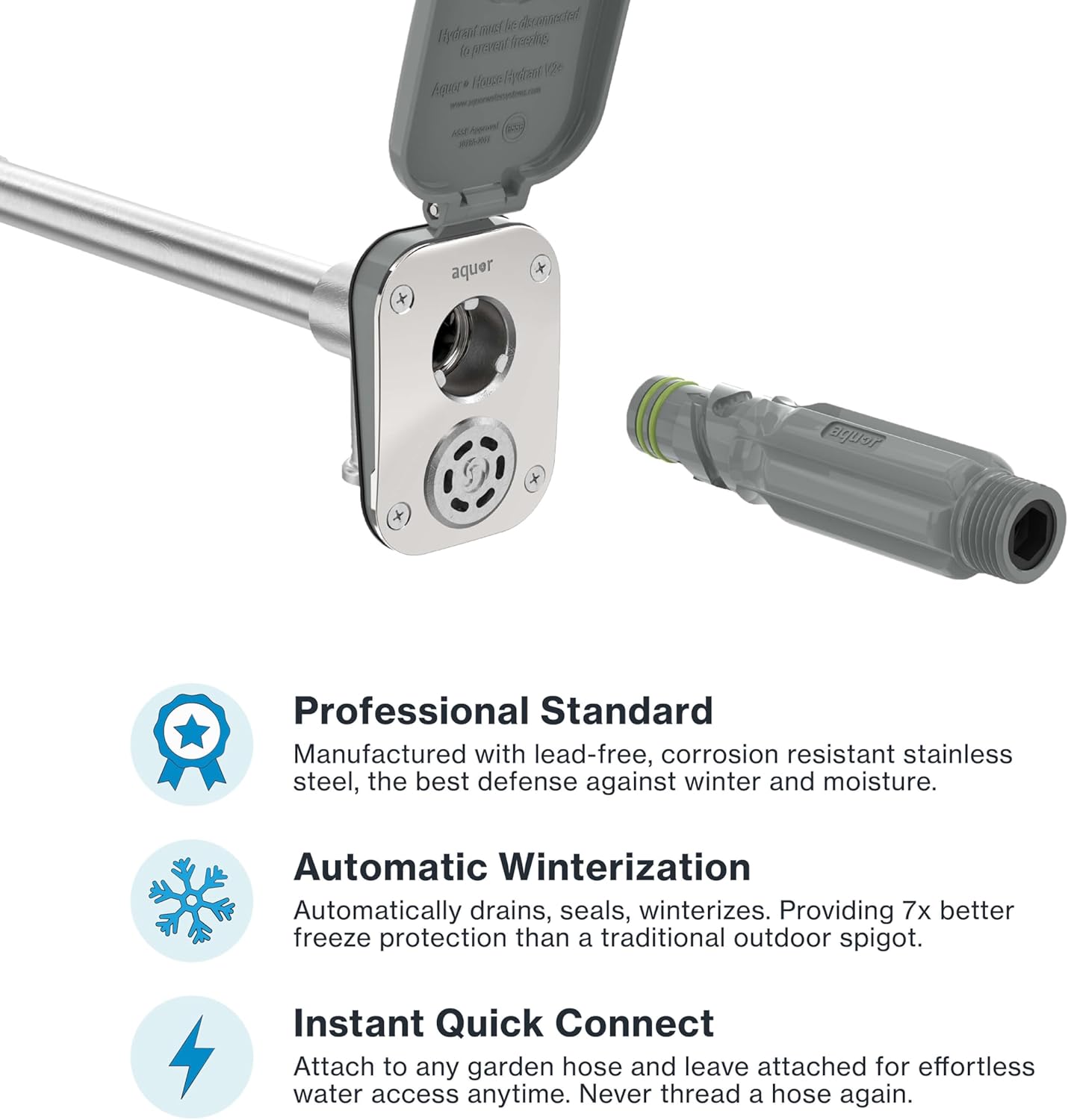 Aquor House Hydrant V2+ - Rubinetto da Giardino 25,4cm - immagine 3