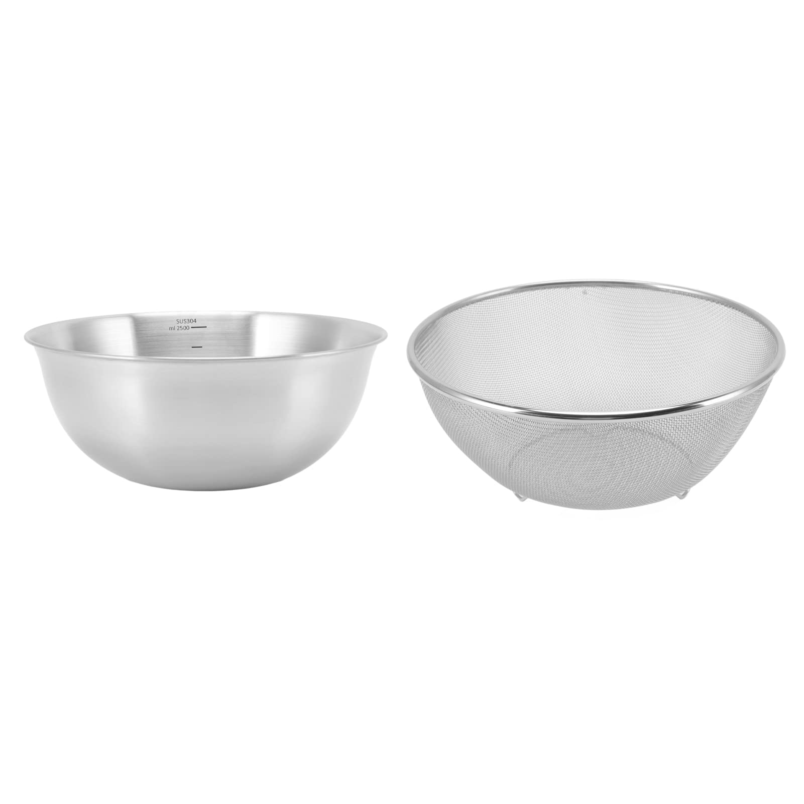 Scolapasta in Acciaio Inox con Setaccio a Maglia Fine