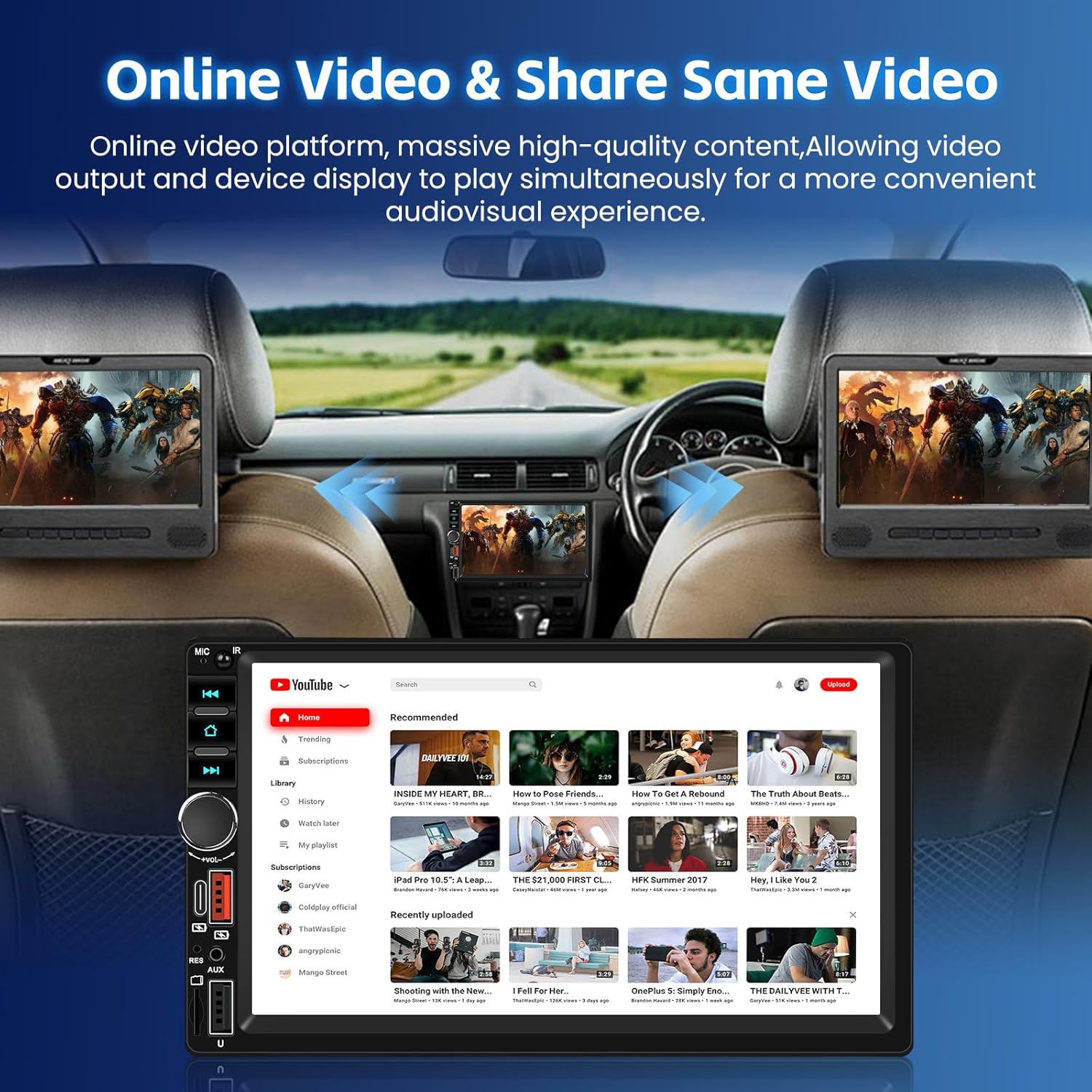 Autoradio 2 DIN Wireless CarPlay Android Auto 7 Pollici - immagine 3