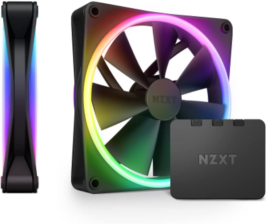Nzxt F140 RGB Duo Twin Pack - 2 ventole 140mm, Nero - immagine 1