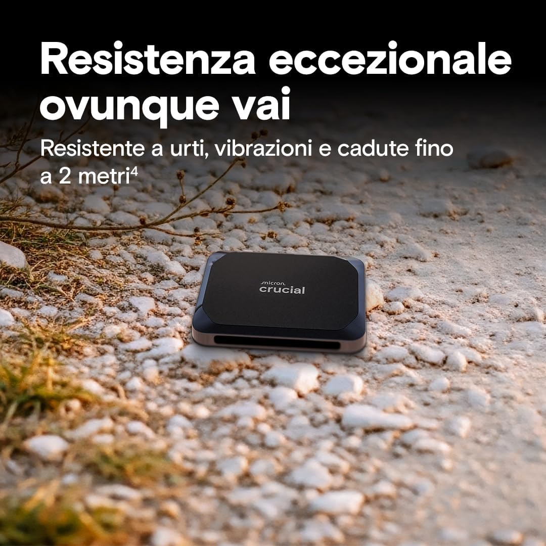 Crucial X9 SSD 1TB Esterno Portatile USB-C - immagine 3