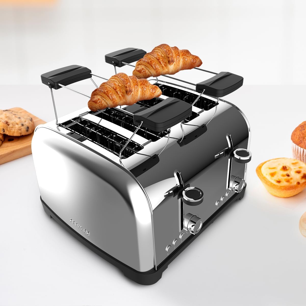 Cecotec Tostapane Verticale 4 Slot 1700W Inox - immagine 8