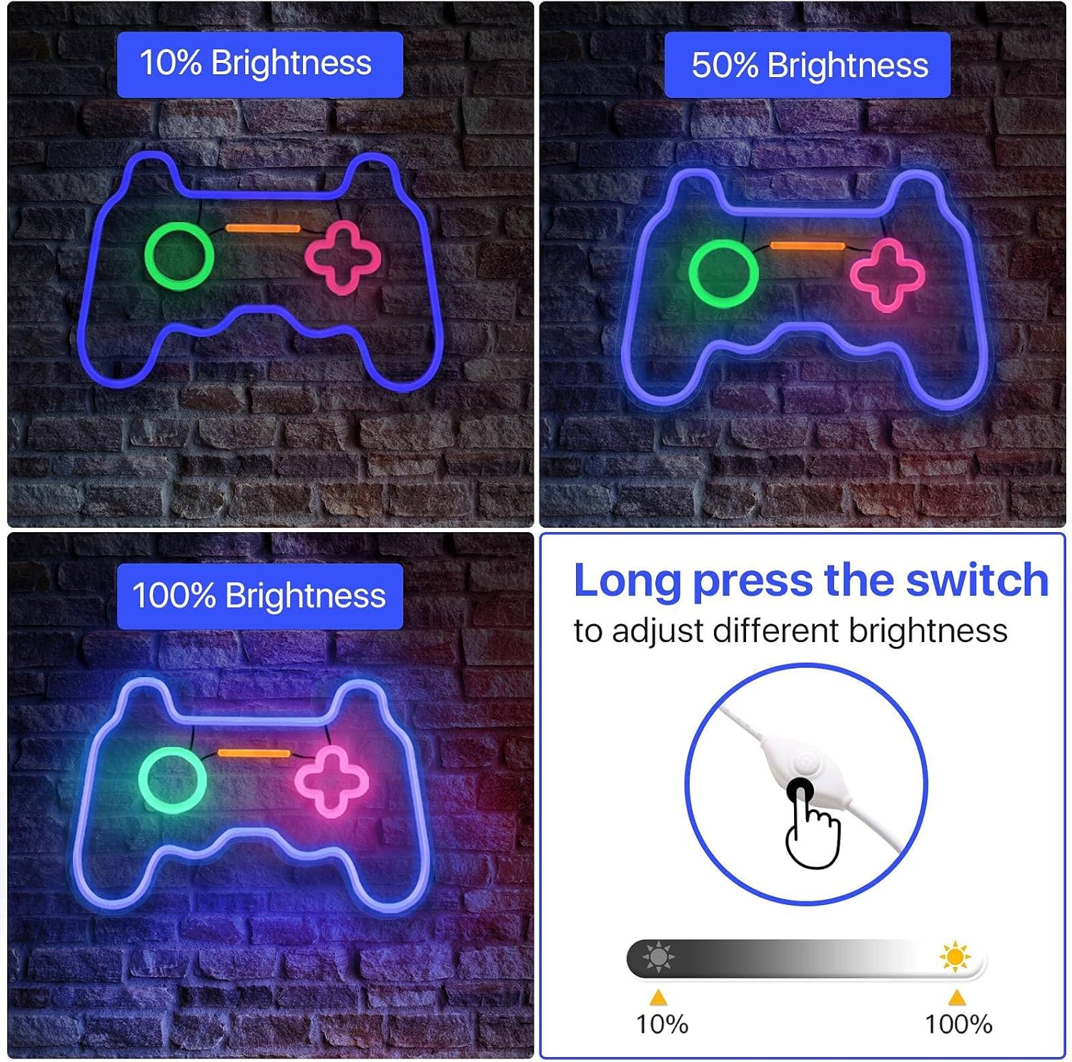Solidee Gioco Insegne al Neon Led, Blu - immagine 2