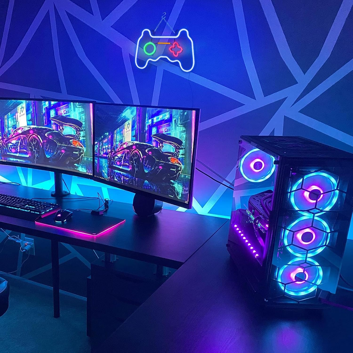 Solidee Gioco Insegne al Neon Led, Blu - immagine 5