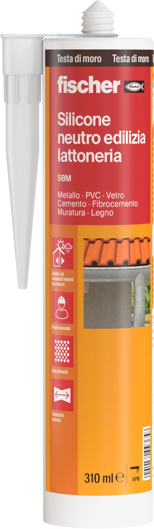 Fischer SBM 310 Silicone Sigillante Neutro, Testa di Moro