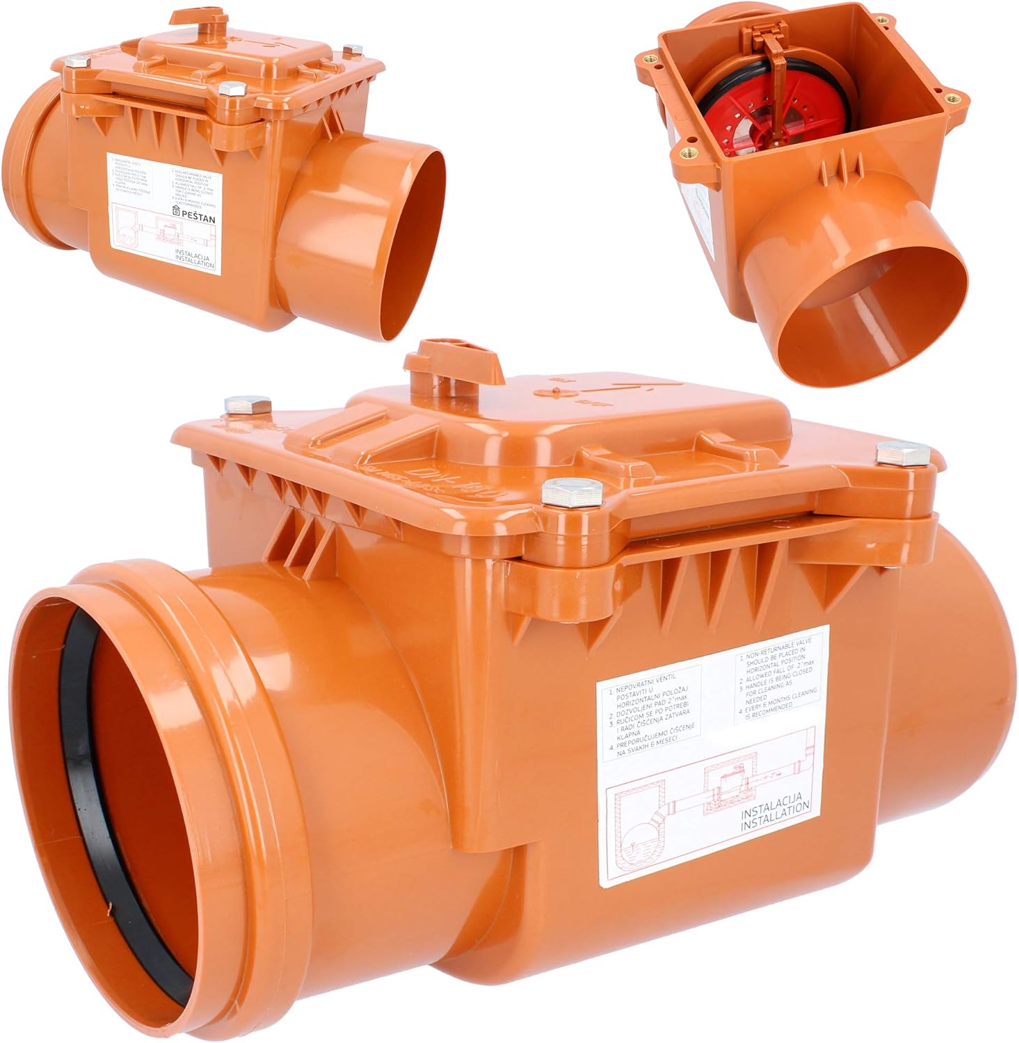 Valvola di non ritorno Ø DN 50-315, valvola di ritegno per tubo di scarico