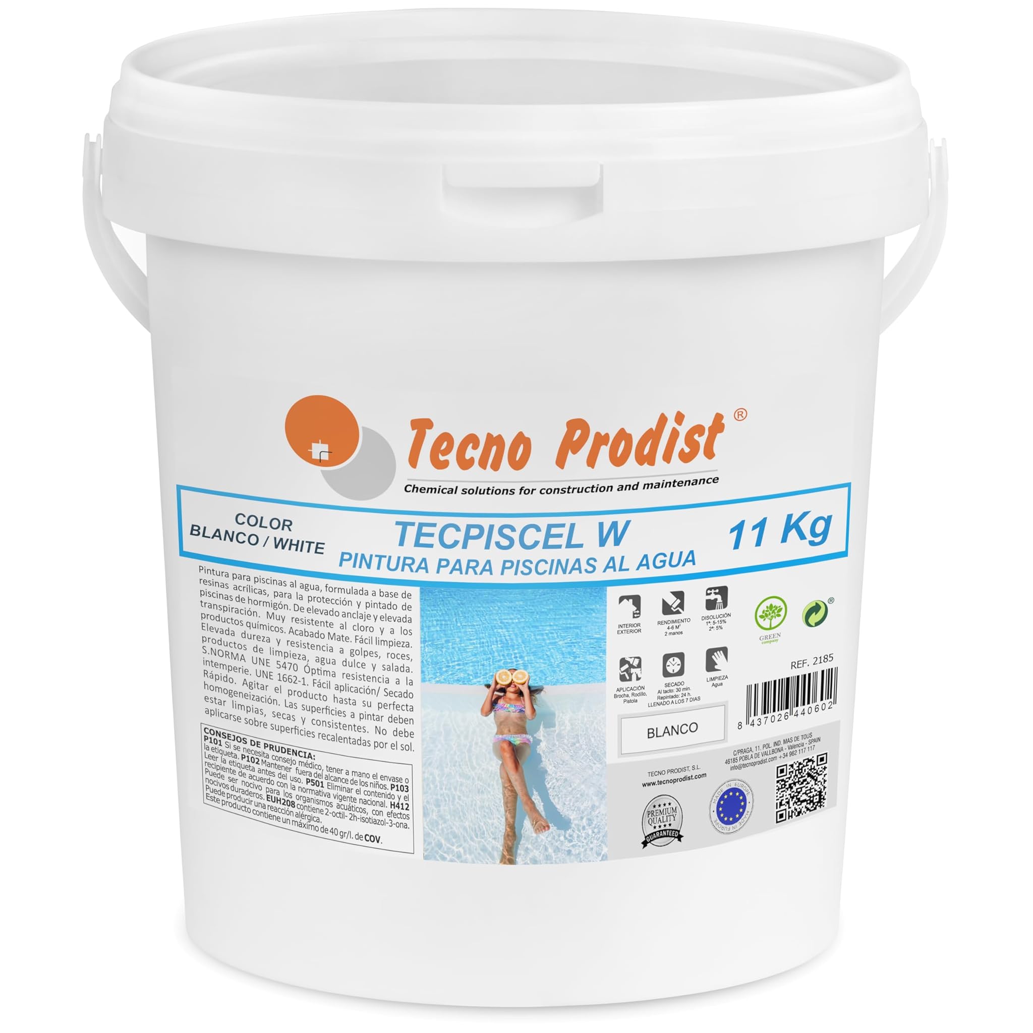 Tecno Prodist TECPISCEL W Vernice per Piscine ad Acqua 11 kg