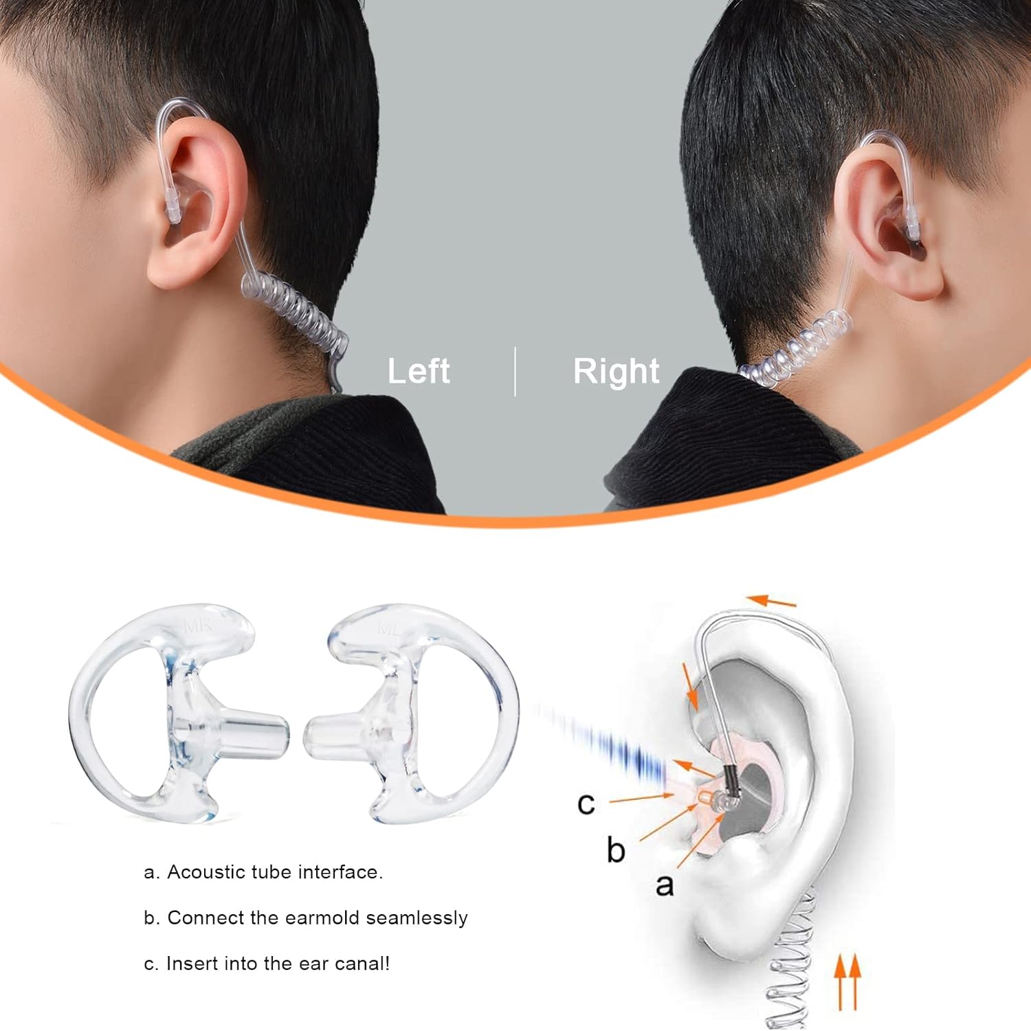 Cuffia con Microfono 2 Pin per Walkie-Talkie 5 Pack - immagine 5