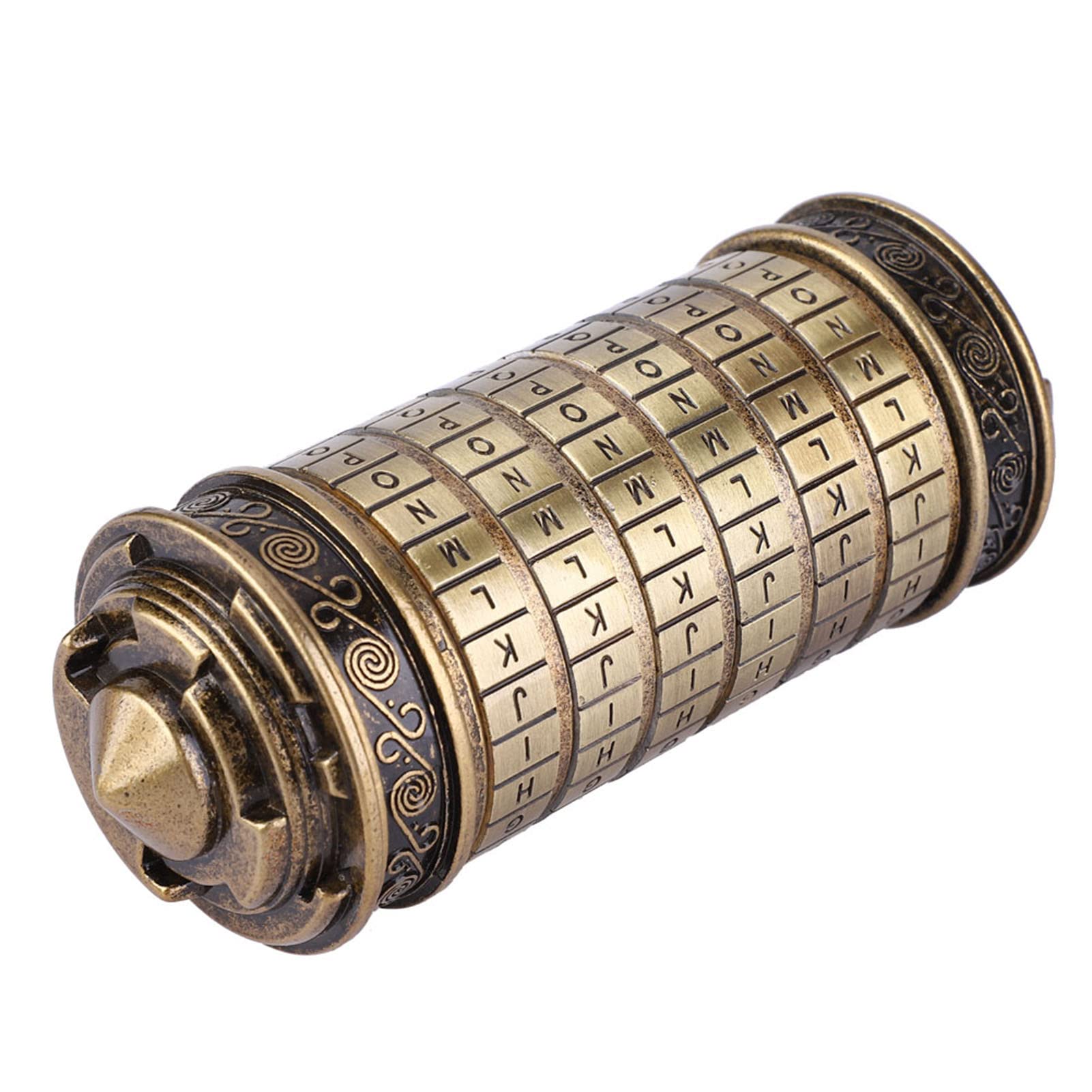 Cryptex 6 Lettere, Porta Anello con Serratura a Codice Romantico Password predefinita: ILOVEU Classica Da Vinci Password Letter