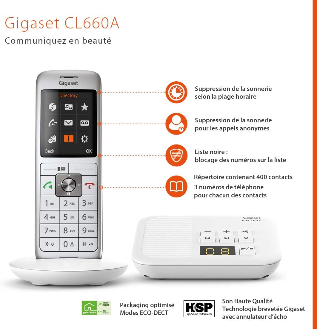 Gigaset CL660A - Telefono Analog/DECT Grigio - immagine 3