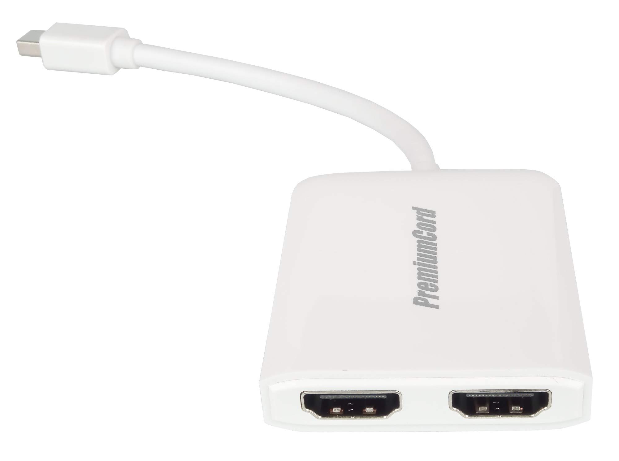 Premiumcord - Adattatore Mini DisplayPort a 2 Splitter HDMI
